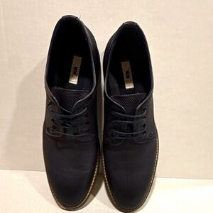 Joseph Abboud Derby Dress Shoes Black Textured Lace-Up Round Toe JOS1000 13